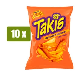 TAKIS 10 X Intense Nacho 130g(Takis 10 X Intense Nacho No Picante 140g Copia)