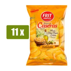 FRIT RAVICH 11 X Patatas Fritas Onduladas CASERAS 160g(Frit Ravich 11 X Patatas Fritas Artesanas Onduladas 160g)