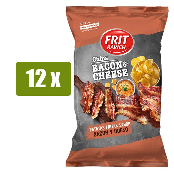 FRIT RAVICH 12 x Patatas fritas Bacon&Cheese 125g(Frit ravich 12 x patatas fritas bacon cheese 125g) FRIT RAVICH 12 X Patatas Fritas Bacon&Cheese 125g(Frit Ravich 12 X Patatas Fritas Bacon Cheese 125g) -Mesa Del Sur