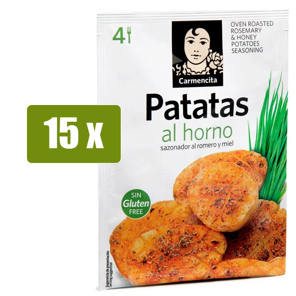 CARMENCITA 15 x Sazonador patatas al horno al romero y miel 25g(Carmencita 15 x sazonador patatas al horno al romero y miel 25g) CARMENCITA 15 X Sazonador Patatas Al Horno Al Romero Y Miel 25g(Carmencita 15 X Sazonador Patatas Al Horno Al Romero Y Miel 25g) -Mesa Del Sur