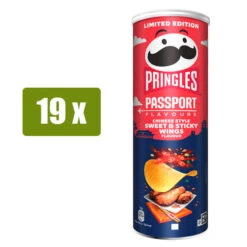 PRINGLES 19 X PASSPORT Sweet & Sticky Wings 165g(Pringles 19 X Passport Sweet Sticky Wings 165g)