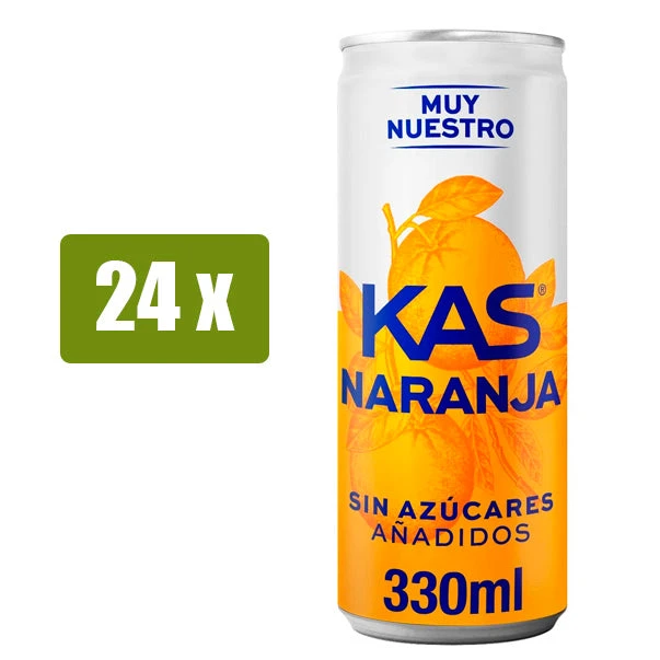 KAS 24 x Naranja Sin azúcares añadidos 33cl(Kas naranja sin azucares anadidos 384 x 33cl) KAS 24 X Naranja Sin Azúcares Añadidos 33cl(Kas Naranja Sin Azucares Anadidos 384 X 33cl) -Mesa Del Sur
