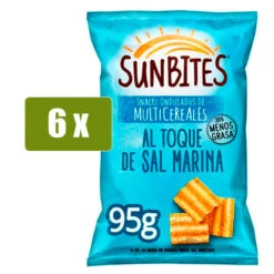 SUNBITES 6 X Snacks Ondulados De Multicereales Al Toque De Sal 95g(Sunbites 12 X Snacks Ondulados De Multicereales Al Toque De Sal 95g)