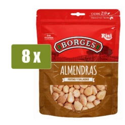 BORGES 8 X Almendras Repeladas Fritas Y Saladas 90g(Borges 8 X Almendras Repeladas Fritas Y Saladas 90gr)