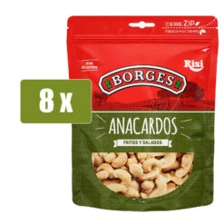 BORGES 8 X Anacardos Fritos Y Salados 80g(Borges 8 X Anacardos Fritos Y Salados 80gr)