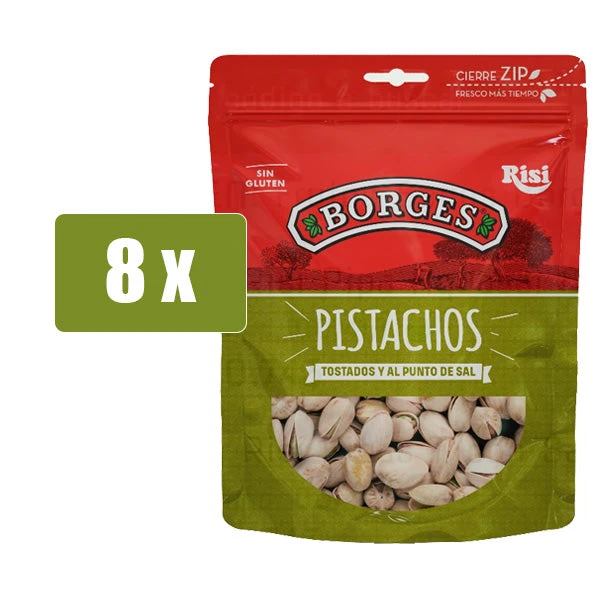 BORGES 8 x Pistachos 80g(Borges 8 x pistachos 85gr) BORGES 8 X Pistachos 80g(Borges 8 X Pistachos 85gr) -Mesa Del Sur