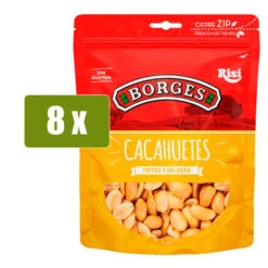 BORGES 8 X Cacahuetes Fritos Y Salados 110g(Borges 8 X Cacahuetes Fritos Y Salados 110g)