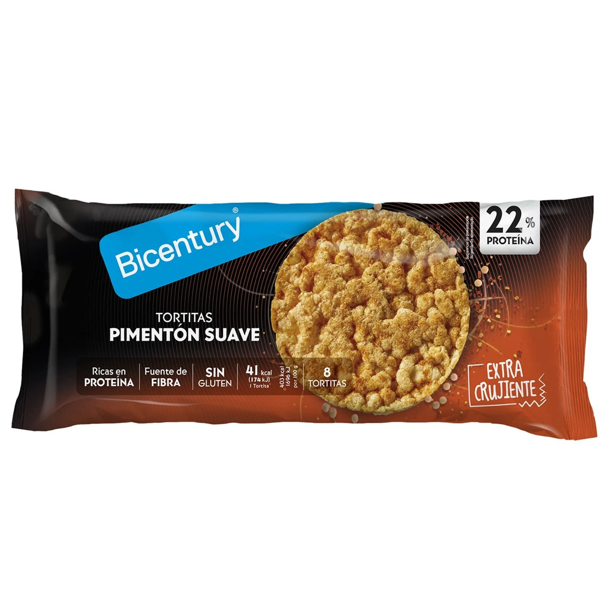 BICENTURY Tortitas de proteína al pimentón suave 82g(Bicentury tortitas de proteina al pimenton suave 82g) BICENTURY Tortitas De Proteína Al Pimentón Suave 82g(Bicentury Tortitas De Proteina Al Pimenton Suave 82g) -Mesa Del Sur Bicentury proteina 1a