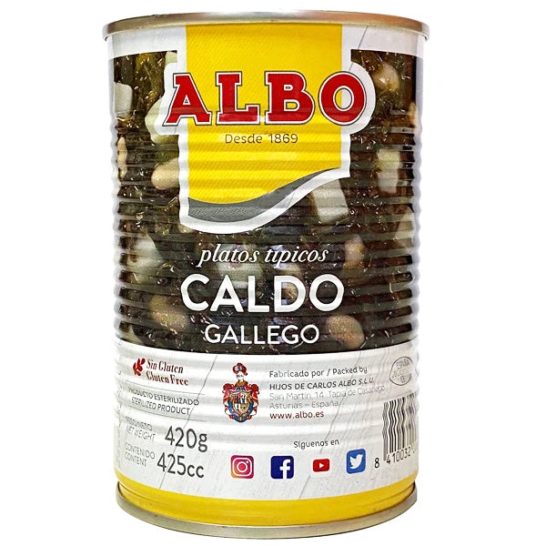 ALBO Caldo gallego con grelos, patata y alubias 420g(Albo caldo gallego con grelos patata y alubias 420g) ALBO Caldo Gallego Con Grelos, Patata Y Alubias 420g(Albo Caldo Gallego Con Grelos Patata Y Alubias 420g) -Mesa Del Sur albo caldo 2