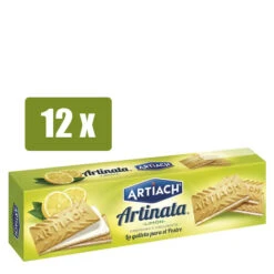 ARTIACH 12 X Artinata Galleta De Barquillo Rellena De Limón 210g(Artiach Artinata Galleta De Barquillo Rellena De Limon 210gr)