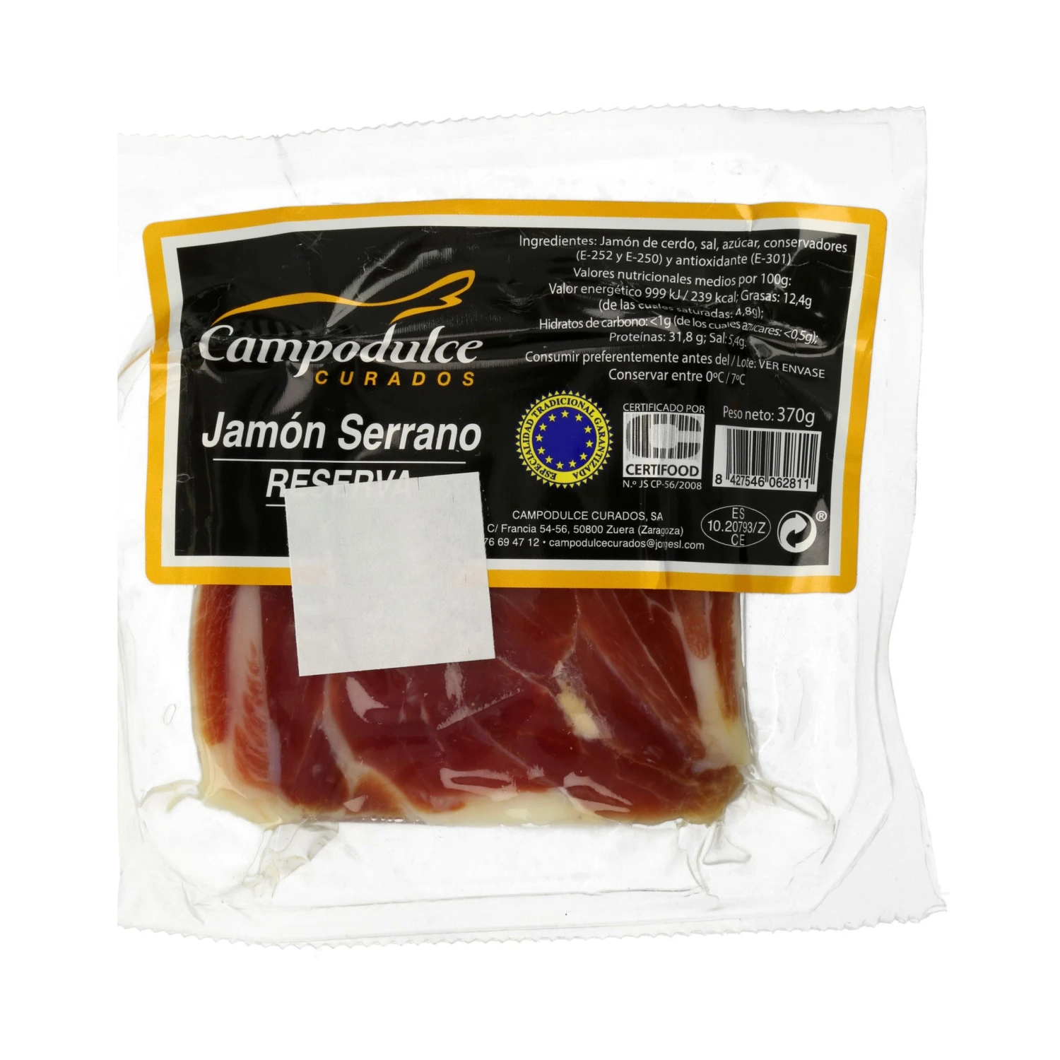 CAMPODULCE Taco de jamón Serrano Reserva 370g.(Campodulce taco de jamon serrano reserva 370g) CAMPODULCE Taco De Jamón Serrano Reserva 370g.(Campodulce Taco De Jamon Serrano Reserva 370g) -Mesa Del Sur campodulce 526ce2a5 c6a6 4f38 9140 ceb87c44196f