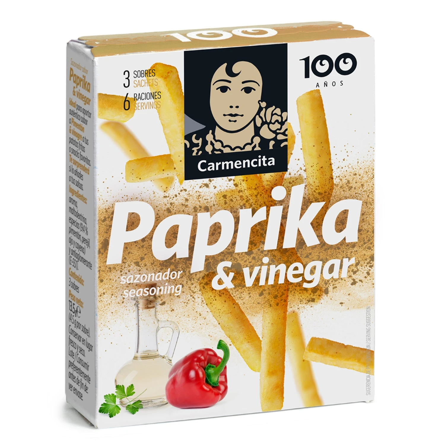 CARMENCITA Sazonador Paprika & vinegar 13,5g(Carmencita sazonador paprika vinegar 13 5g) CARMENCITA Sazonador Paprika & Vinegar 13,5g(Carmencita Sazonador Paprika Vinegar 13 5g) -Mesa Del Sur carmencita paprika