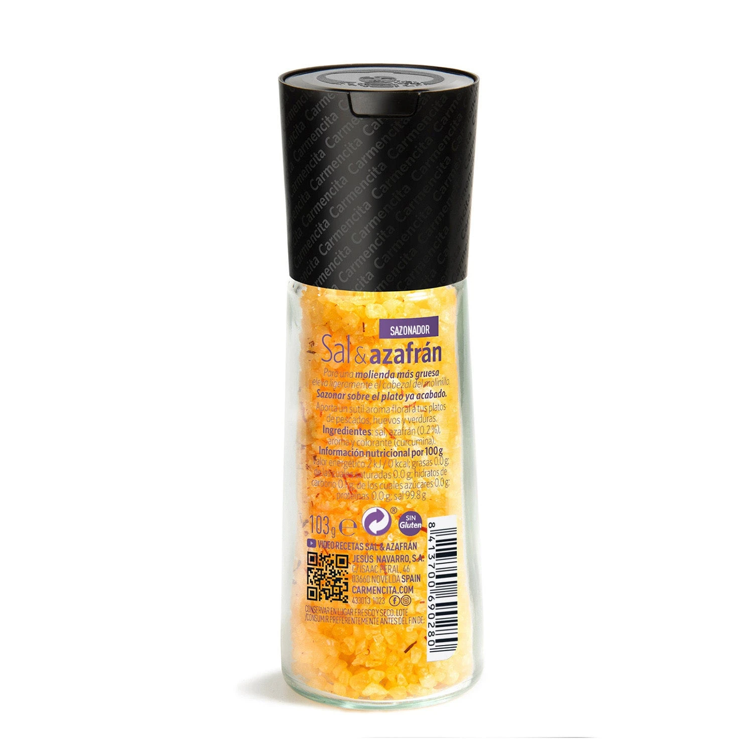 CARMENCITA 6 x Sal & azafrán 103g(Carmencita 6 x sal azafran 103g) CARMENCITA 6 X Sal & Azafrán 103g(Carmencita 6 X Sal Azafran 103g) -Mesa Del Sur carmencita salsafran 2