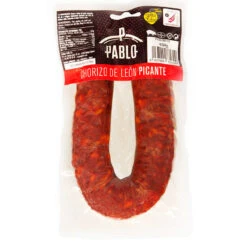 CECINAS PABLO Chorizo De León Picante 450g(Cecinas Pablo Sarta De Chorizo De Leon)