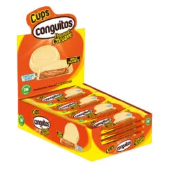 CONGUITOS 16 X Cups Peanut Cream WHITE 34g(Conguitos 16 X Cups Peanut Cream White 34g)