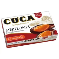CUCA Mejillones Fritos En Aceite De Oliva Y En Escabeche 69g(Cuca Mejillones Fritos En Aceite De Oliva En Escabeche)