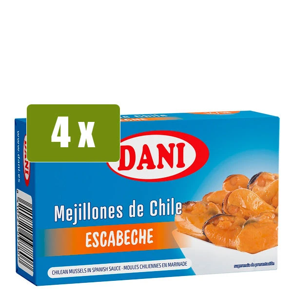 DANI Mejillones de Chile en Escabeche 69g(Dani mejillones de chile en escabeche 69g) DANI Mejillones De Chile En Escabeche 69g(Dani Mejillones De Chile En Escabeche 69g) -Mesa Del Sur dani chile 4