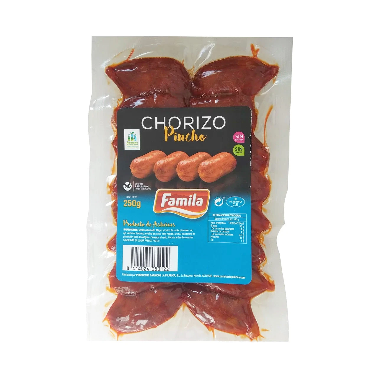 FAMILA Chorizos de pincho 250g(Familia chorizos de pincho 250g) FAMILA Chorizos De Pincho 250g(Familia Chorizos De Pincho 250g) -Mesa Del Sur familia pincho 1