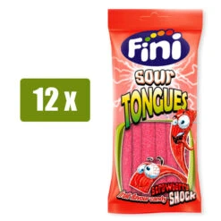 FINI 12 X Sour Tongues 90g(Fini 12 X Lenguas Fresa 90g)