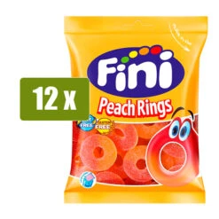 FINI 12 X Peach Rings 90g Halal(Fini 12 X Peach Rings 90g Halal)