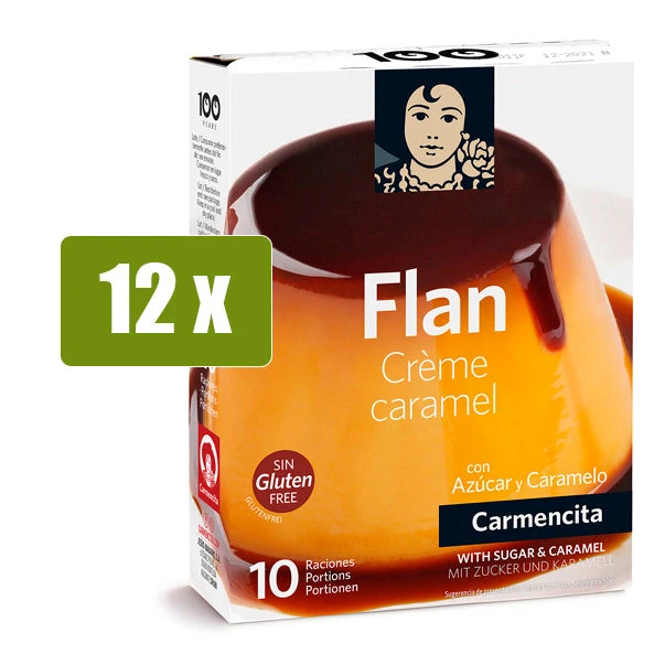 CARMENCITA 12 x Flan con azúcar y caramelo 10 raciones(Carmencita 12 x flan con azucar y caramelo 10 raciones) CARMENCITA 12 X Flan Con Azúcar Y Caramelo 10 Raciones(Carmencita 12 X Flan Con Azucar Y Caramelo 10 Raciones) -Mesa Del Sur flan 1