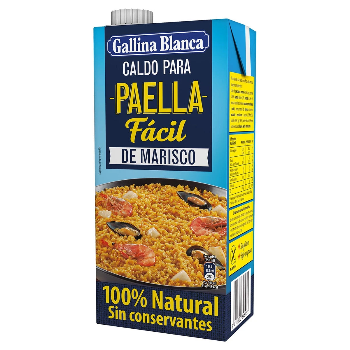 GALLINA BLANCA Caldo para paella de marisco fácil 1L(Gallina blanca caldo para paella de marisco facil 1l) GALLINA BLANCA Caldo Para Paella De Marisco Fácil 1L(Gallina Blanca Caldo Para Paella De Marisco Facil 1l) -Mesa Del Sur gallinablanca 6