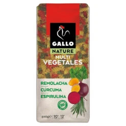 GALLO NATURE Pasta Hélices Multivegetales (cúrcuma, Espirulina, Remolacha) 400g(Gallo Nature Multivegetales Curcuma Espirulina Remolacha)