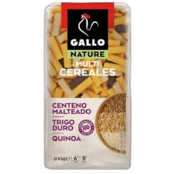 GALLO NATURE Pasta Macarrones Multicereales (quinoa Y Centeno Malteado) 400g(Gallo Nature Multicereales Quinoa Centeno Malteado Y Trigo Duro)