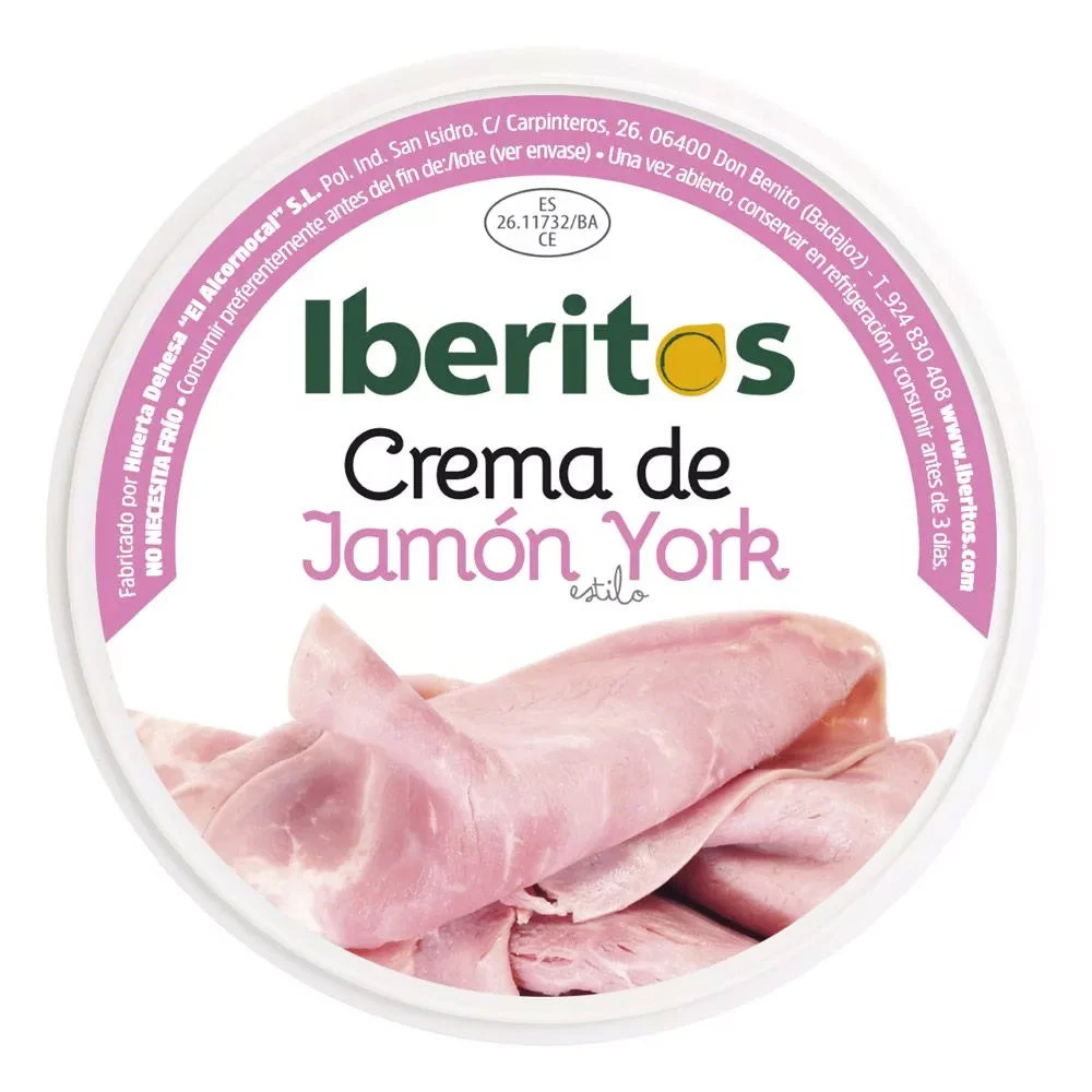 IBERITOS Crema de Jamón York 250g(Iberitos crema de jamon york 250g) IBERITOS Crema De Jamón York 250g(Iberitos Crema De Jamon York 250g) -Mesa Del Sur iberito york 1