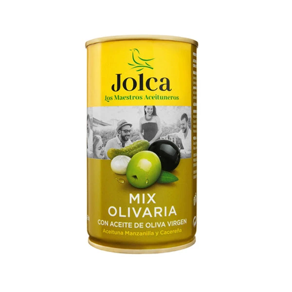 JOLCA Mix Olivaria de aceituna manzanilla y cacereña con aceite de oliva 185g(Jolca mix olivaria de aceituna manzanilla y cacerena con aceite de oliva 185g) JOLCA Mix Olivaria De Aceituna Manzanilla Y Cacereña Con Aceite De Oliva 185g(Jolca Mix Olivaria De Aceituna Manzanilla Y Cacerena Con Aceite De Oliva 185g) -Mesa Del Sur