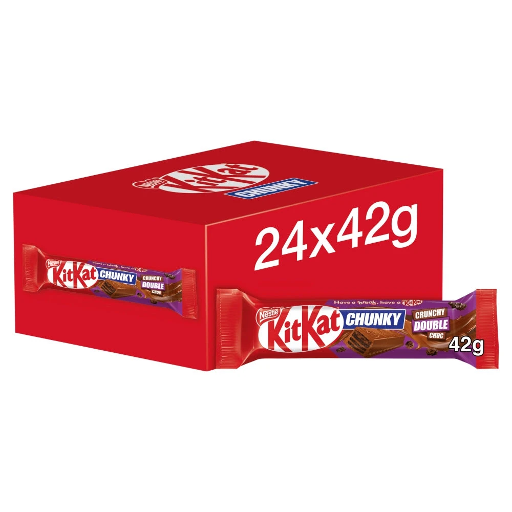 KIT KAT 24 x Chunky Double Choc 42g(Kit kat 24 x chunky double choc 42g) Nestlé® KIT KAT 24 X Chunky Double Choc 42g(Kit Kat 24 X Chunky Double Choc 42g) -Mesa Del Sur kitkat doblechunky bis