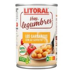 LITORAL Garbanzos Con Su Sofrito 440g(Litoral Garbanzos Al Estilo De La Abuela 440 Grs)