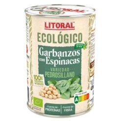 LITORAL Garbanzos Con Espinacas Ecológicos 420g(Litoral Garbanzos Con Espinacas Ecologicos 420g)