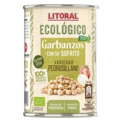 LITORAL Garbanzos Con Sofrito Ecológicos 425g(Litoral Garbanzos Con Sofrito Ecologicos 425gr)