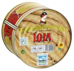 LOLA Filetes De Caballa De Andalucía En Aceite De Girasol 1260g(Lola Filetes De Caballa De Andalucia En Aceite De Girasol 1260gr)