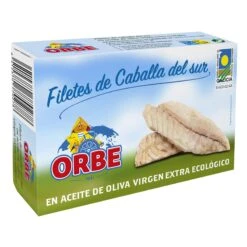 ORBE Filetes De Caballa En Aceite De Oliva Virgen Extra Ecológico 87g(Orbe Filetes De Caballa Ecologico)