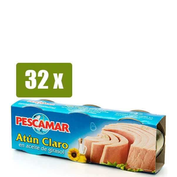 PESCAMAR Atún claro en aceite de girasol 3x80g(Pescamar atun claro en aceite de girasol 3x80g) PESCAMAR Atún Claro En Aceite De Girasol 3x80g(Pescamar Atun Claro En Aceite De Girasol 3x80g) -Mesa Del Sur pescamar atun 32