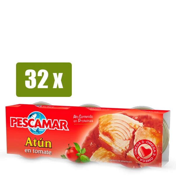 PESCAMAR Atún en tomate 3x80g(Pescamar atun en tomate 3x80g) PESCAMAR Atún En Tomate 3x80g(Pescamar Atun En Tomate 3x80g) -Mesa Del Sur pescamar atun tomate 32