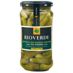 RIOVERDE Pepinillos Pequeños Con Sabor A Anchoa 180g(Rioverde Pepinillos Pequenos Con Sabor A Anchoa 180gr)