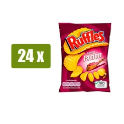 RUFFLES 24 X Patatas Fritas Onduladas Sabor A Jamón 45g (Formato Bar / Vending)(Ruffles 55 X Patatas Fritas Onduladas Sabor A Jamon 45 Gr)