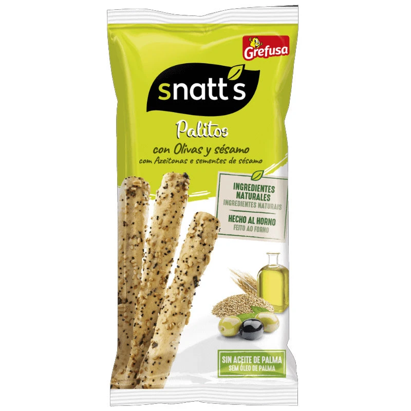 SNATT'S Palitos de trigo con olivas y sésamo 60 g(Snatts palitos de trigo con olivas y sesamo 60 g) SNATT'S Palitos De Trigo Con Olivas Y Sésamo 60 G(Snatts Palitos De Trigo Con Olivas Y Sesamo 60 G) -Mesa Del Sur snatt oliva
